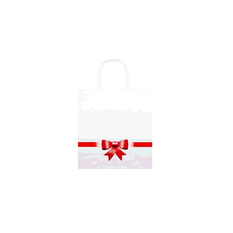 Bolsa Papel con lazo rojo, especial regalos
